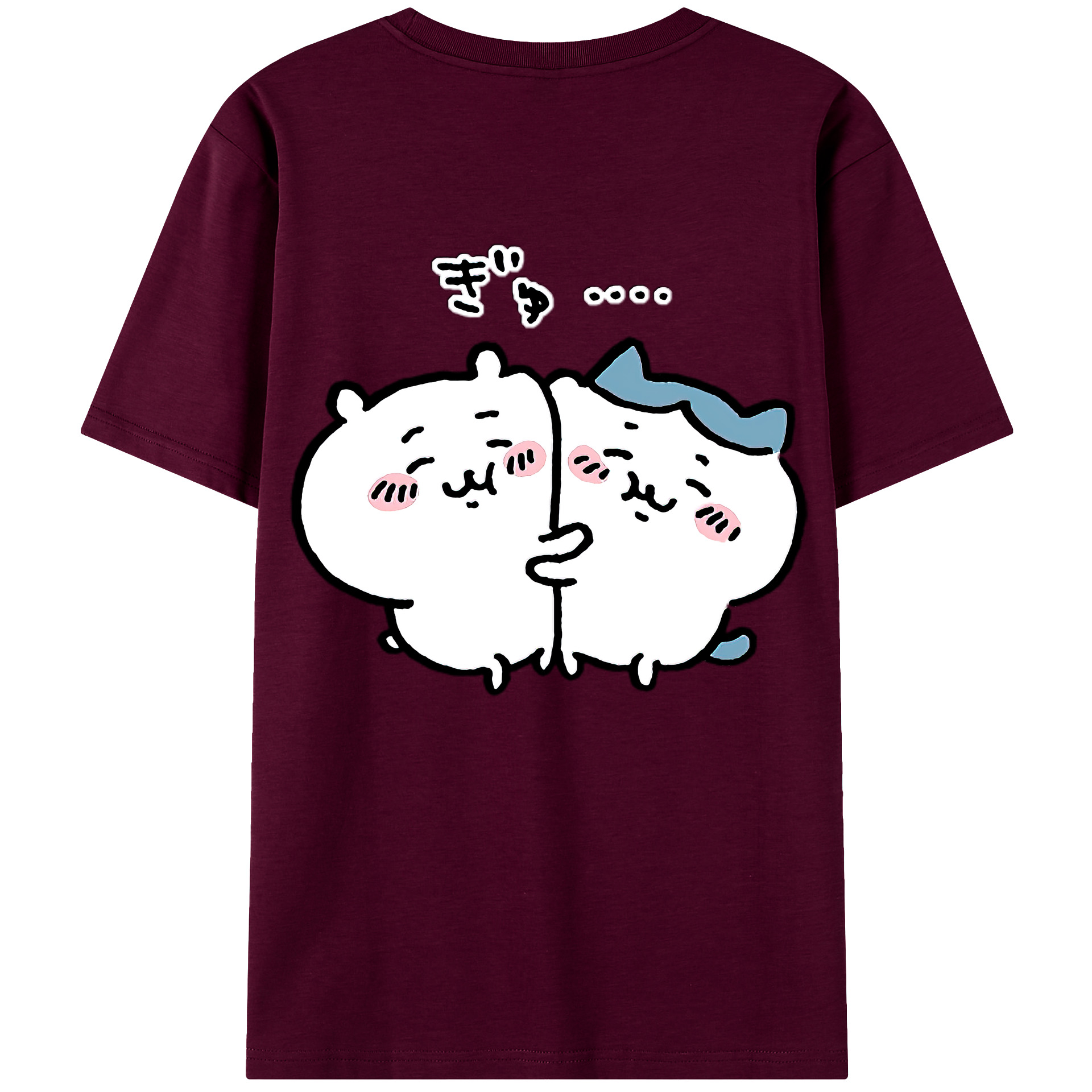 （画像用） ちいかわ ハチワレ Chii-kawa hachiware レディース半袖Tシャツ(バックプリント)